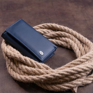 Кошелек горизонтальный с монетником на молнии унисекс ST Leather 19360 Синий