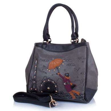 Женская сумка из качественного кожезаменителя AMELIE GALANTI (АМЕЛИ ГАЛАНТИ) A976213-grey Серый