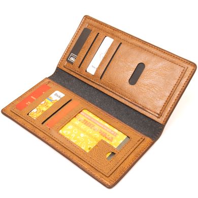 Бумажник мужской из кожзаменителя Vintage sale_14916 Светло-коричневый