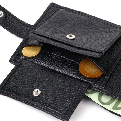 Чоловічий горизонтальний гаманець з натуральної шкіри Tony Bellucci 22042 Чорний
