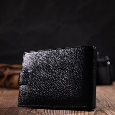 Чоловічий горизонтальний гаманець з натуральної шкіри Tony Bellucci 22042 Чорний