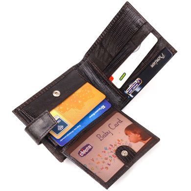 Чоловічий гаманець із натуральної фактурної шкіри CANPELLINI 21512 Коричневий
