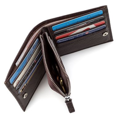 Чоловічий гаманець ST Leather 18344 (ST154) шкіряний Коричневий