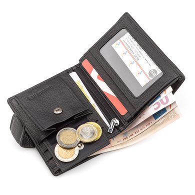 Чоловічий гаманець ST Leather 18495 (ST131) вертикальний Чорний