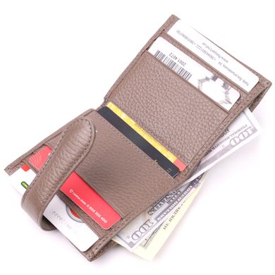 Надійний жіночий гаманець із натуральної шкіри KARYA 20948 Бежевий