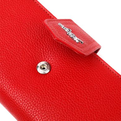 Відмінний жіночий складаний гаманець з натуральної шкіри KARYA 21148 Червоний