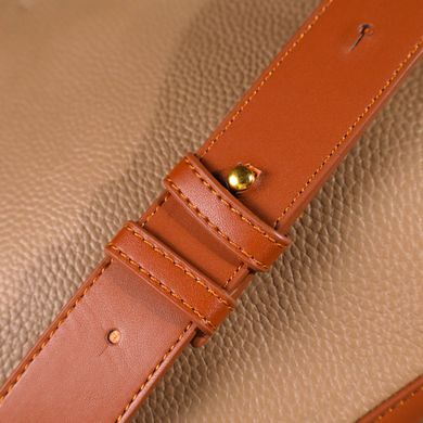 Напівкругла сумка крос-боді з натуральної шкіри 22092 Vintage Бежева