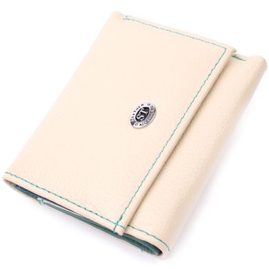 Стильний невеликий гаманець для модниць з натуральної шкіри ST Leather 19506 Білий