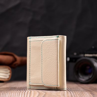 Стильний невеликий гаманець для модниць з натуральної шкіри ST Leather 19506 Білий
