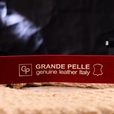 Стильний жіночий ремінь під джинси з натуральної шкіри Grande Pelle 21454 Червоний