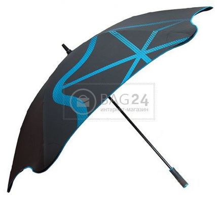 Мужской зонт-трость с большим куполом, противоштормовой, мех. BLUNT Bl-golf2-blue, Черный