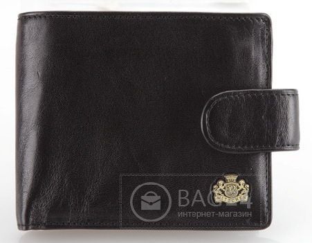 Стильный мужской бумажник из кожи WITTCHEN 10-1-121-1, Черный