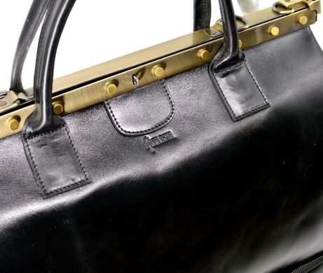 Кожаная сумка-саквояж с двойным дном TA-1185-4lx TARWA Черный
