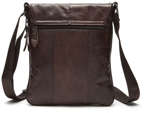 Стильна чоловіча шкіряна сумка Vintage 14847 Коричнева