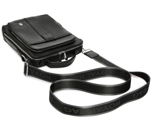 Сумка-барсетка с ручкой и наплечным ремнем Royal Bag RB-009A Черный