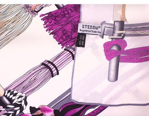 Шовкова бузкова жіноча хустка ETERNO ES0611-6-violet, Фіолетовий