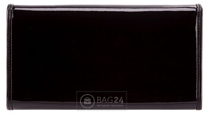 Красивый женский кошелек из лакированной кожи черного цвета WITTCHEN 25-1-052-1, Черный
