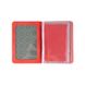Дизайнерська обкладинка-органайзер для ID паспорта / карт з художнім тисненням "Mehendi Art", червоного кольору