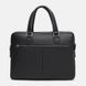 Мужская кожаная сумка Borsa Leather K16613-1 в черном цвете, вмещает A4, горизонтальная форма