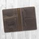 Красивое портмоне с натуральной кожи коричневого цвета, коллекция "7 wonders of the world"