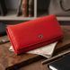 Жіночий шкіряний гаманець для карток купюр та монет ST Leather 19376 Червоний