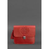 Натуральная кожаная женская бохо-сумка Лилу красная Blanknote BN-BAG-3-red фото