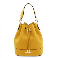 TL142083 TL Bag - женская сумка-мешок из натуральной кожи, цвет: Желтый