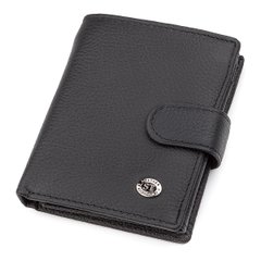 Чоловічий гаманець ST Leather 18496 (ST132) натуральна шкіра Чорний