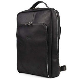 Кожаный рюкзак для ноутбука 15" дюймов RA-1240-4lx в черном crazy horse Черный