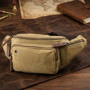 Сумка поясная текстильная Vintage 20175 Хаки