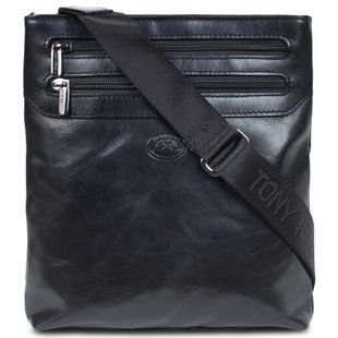 Мужская сумка Tony Perotti натуральная кожа Italico 6048G-20 nero (90351) Черная