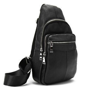 Кожаная сумка слинг Tiding Bag M56-698A Черный