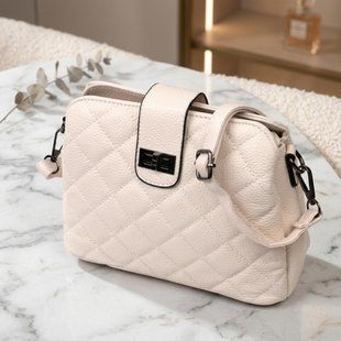Изысканная сумка для стильных женщин из натуральной кожи Vintage 22414 Белая