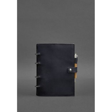 Натуральный кожаный блокнот с датированным блоком (Софт-бук) 9.1 синий Crazy Horse Blanknote BN-SB-9-1-nn