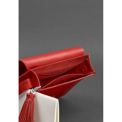 Натуральна шкіряна жіноча бохо-сумка Лілу червона Blanknote BN-BAG-3-red
