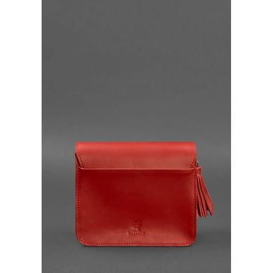 Натуральная кожаная женская бохо-сумка Лилу красная Blanknote BN-BAG-3-red