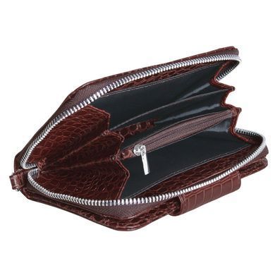 Борсетка-портмоне из натуральной кожи 1530С Vip Collection, коричневая vc1530.B.CROC