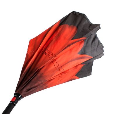 Зонт-трость обратного сложения механический женский ART RAIN (АРТ РЕЙН) ZAR11989-11 Черный
