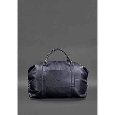 Натуральная кожаная дорожная сумка темно-синяя Blanknote BN-BAG-41-mystic