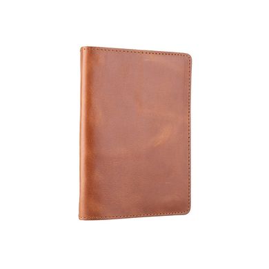 Зручна обкладинка для паспорта з натуральної шкіри світло коричневого кольору
