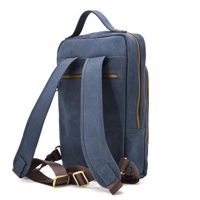 Шкіряний рюкзак для ноутбука 14" RK-1239-4lx TARWA crazy horse Синій
