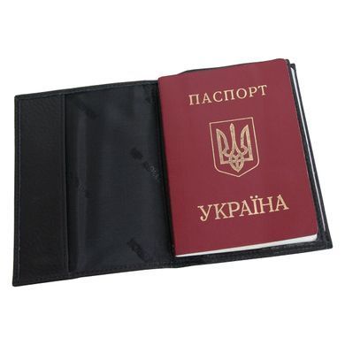 Шкіряна обкладинка для документів 101F Vip Collection, чорна 101.A.FLAT