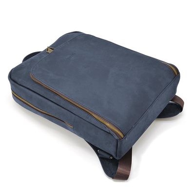 Шкіряний рюкзак для ноутбука 14" RK-1239-4lx TARWA crazy horse Синій