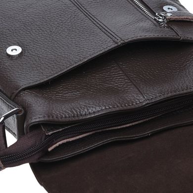 Чоловіча шкіряна сумка на плече Borsa Leather K15103-brown