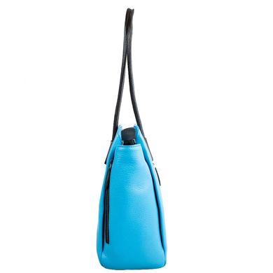 Жіноча шкіряна сумка DESISAN (ДЕСІСАН) SHI-7132-376 Блакитний
