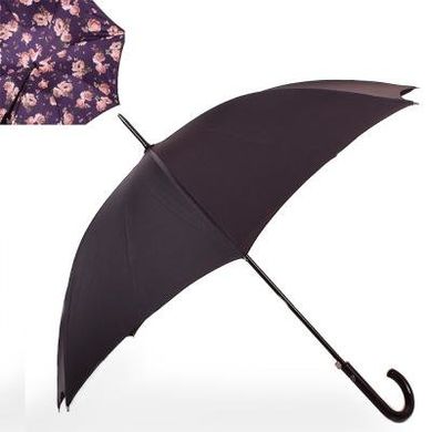Зонт-трость женский полуавтомат с двойным куполом FULTON (ФУЛТОН) FULL754-Midnight-bloom Черный