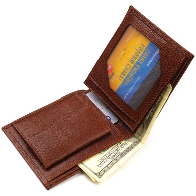 Бумажник для стильных мужчин без застежки из натуральной кожи CANPELLINI 21765 Светло-коричневый