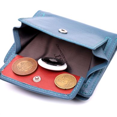 Красивое кожаное портмоне с монетницей снаружи для стильных женщин ST Leather 19457 Бирюзовый