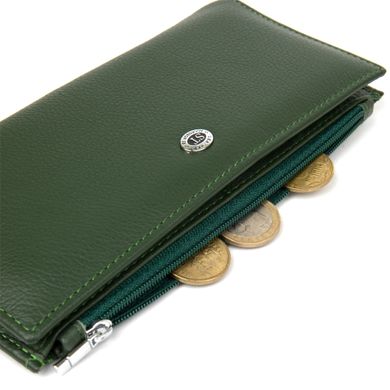 Красивый женский кожаный кошелек ST Leather 19377 Зеленый