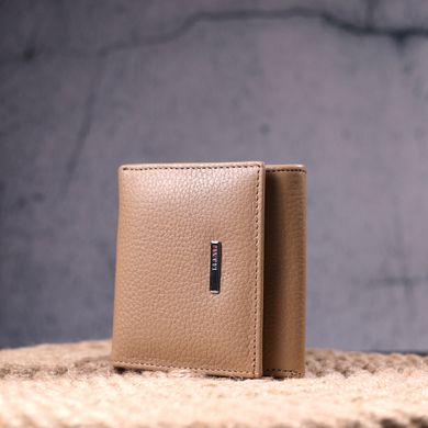 Стильний жіночий гаманець з монетницею із натуральної шкіри KARYA 21378 Бежевий
